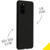 Accezz Liquid Silicone Backcover Samsung Galaxy S20 Plus - Zwart / Schwarz / Black