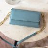 Selencia Uitneembare Vegan Lederen Clutch Galaxy S21 - Blauw / Blau / Blue