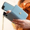 Selencia Uitneembare Vegan Lederen Clutch Galaxy S21 - Blauw / Blau / Blue