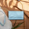 Selencia Uitneembare Vegan Lederen Clutch Galaxy S21 - Blauw / Blau / Blue