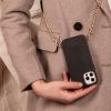Selencia Aina Slang Hoesje met koord Samsung Galaxy S21 Plus - Zwart / Schwarz / Black
