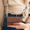 Selencia Uitneembare Vegan Lederen Clutch Galaxy S21 Plus - Bruin / Braun  / Brown