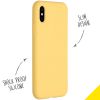 Liquid Silicone Backcover iPhone Xs / X - Yellow - Geel / Yellow