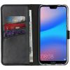 Echtleder Klapphülle Schwarz für Huawei P20 Lite