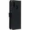 Echtleder Klapphülle Schwarz für Huawei P20 Lite
