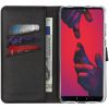 Echtleder Klapphülle Schwarz für das Huawei P20 Pro