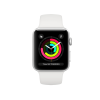 Refurbished Apple Watch Serie 3 | 38mm | Aluminium Silber | Weißes Sportarmband | GPS | WiFi + 4G