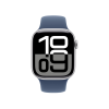 Refurbished Apple Watch Serie 10 | 42mm | Aluminium Silber | S/M Blaues Sportarmband | GPS | WiFi