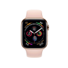 Refurbished Apple Watch Serie 4 | 44mm | Stainless Steel Gold | Rosa Sportarmband | GPS | WiFi + 4G