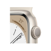 Refurbished Apple Watch Serie 8 | 41mm | Aluminium Starlight Weiß | Weißen Sportarmband | GPS | WiFi