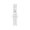 Refurbished Apple Watch Serie 8 | 45mm | Aluminium Silber | Weißes Sportarmband | GPS | WiFi + 4G