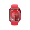 Refurbished Apple Watch Serie 9 | 45mm | Aluminium Rot | Rotes Sportarmband M/L | GPS | WiFi + 4G