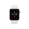 Refurbished Apple Watch Serie 5 | 40mm | Aluminium Silber | Weißes Sportarmband | GPS | WiFi