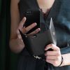 Selencia Eny Uitneembare Vegan Lederen Clutch iPhone 11 Pro - Zwart / Schwarz / Black
