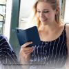 Echtleder Klapphülle Blau für das iPhone 11 Pro Max