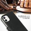 Echtleder Klapphülle für das iPhone 12 Mini - Schwarz