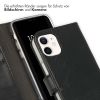 Echtleder Klapphülle für das iPhone 12 Mini - Schwarz