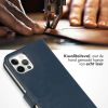 Echtleder Klapphülle für das iPhone 12 (Pro) - Blau