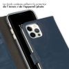 Echtleder Klapphülle für das iPhone 12 (Pro) - Blau