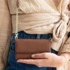 Selencia Uitneembare Vegan Lederen Clutch iPhone 12 (Pro) - Bruin / Braun  / Brown