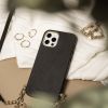 Aina Slang Hoesje met koord iPhone 12 (Pro) - Zwart - Zwart / Black