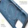 Leather Backcover mit MagSafe für das iPhone 12 (Pro) - Dunkelblau