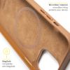 Accezz Leather Backcover met MagSafe iPhone 12 (Pro) - Bruin / Braun  / Brown