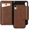 2-in-1 Uitneembare Vegan Lederen Bookcase iPhone Xr - Bruin - Bruin / Brown
