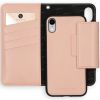 2-in-1 Uitneembare Vegan Lederen Bookcase iPhone Xr - Roze - Roze / Pink