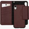 2-in-1 Uitneembare Slang Bookcase iPhone Xr - Donkerrood - Donkerrood / Dark Red
