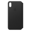 iPhone XS Leather Folio - Schwarz